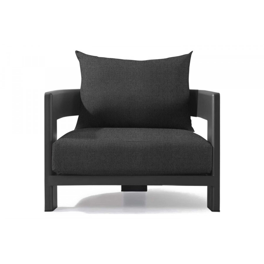 Harbour Victoria Lounge Chair - Aluminum Asteroid, Siesta Slate
