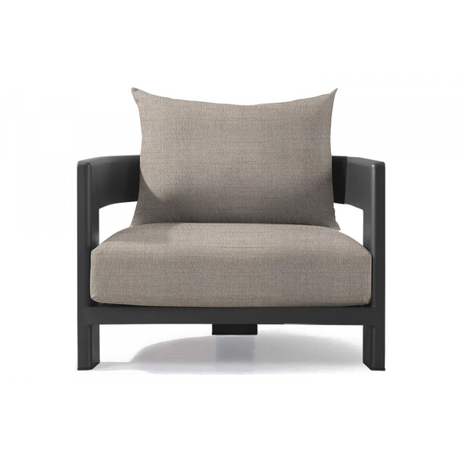 Harbour Victoria Lounge Chair - Aluminum Asteroid, Siesta Taupe