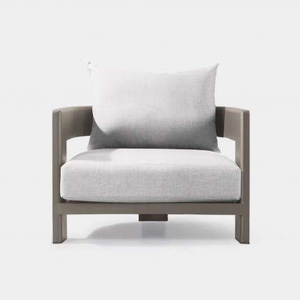 Harbour Victoria Aluminum Lounge Chair - Aluminum Taupe / Panama Cloud