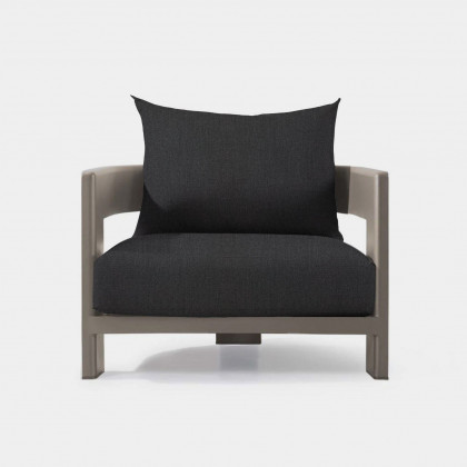 Harbour Victoria Aluminum Lounge Chair - Aluminum Taupe / Panama Grafito