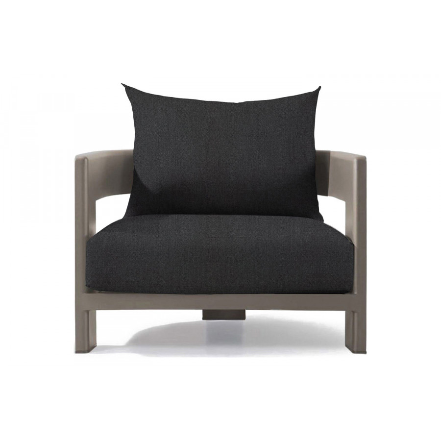 Harbour Victoria Lounge Chair - Aluminum Taupe, Panama Grafito