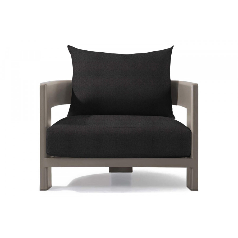 Harbour Victoria Lounge Chair - Aluminum Taupe, Riviera Slate