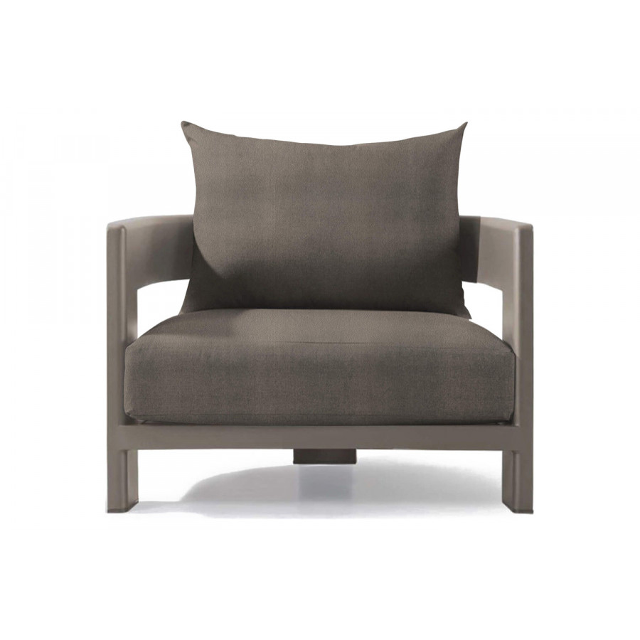 Harbour Victoria Lounge Chair - Aluminum Taupe, Riviera Stone