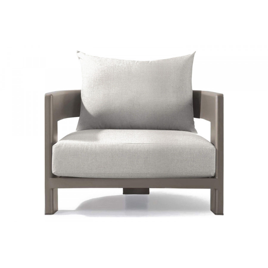 Harbour Victoria Lounge Chair - Aluminum Taupe, Siesta Ivory