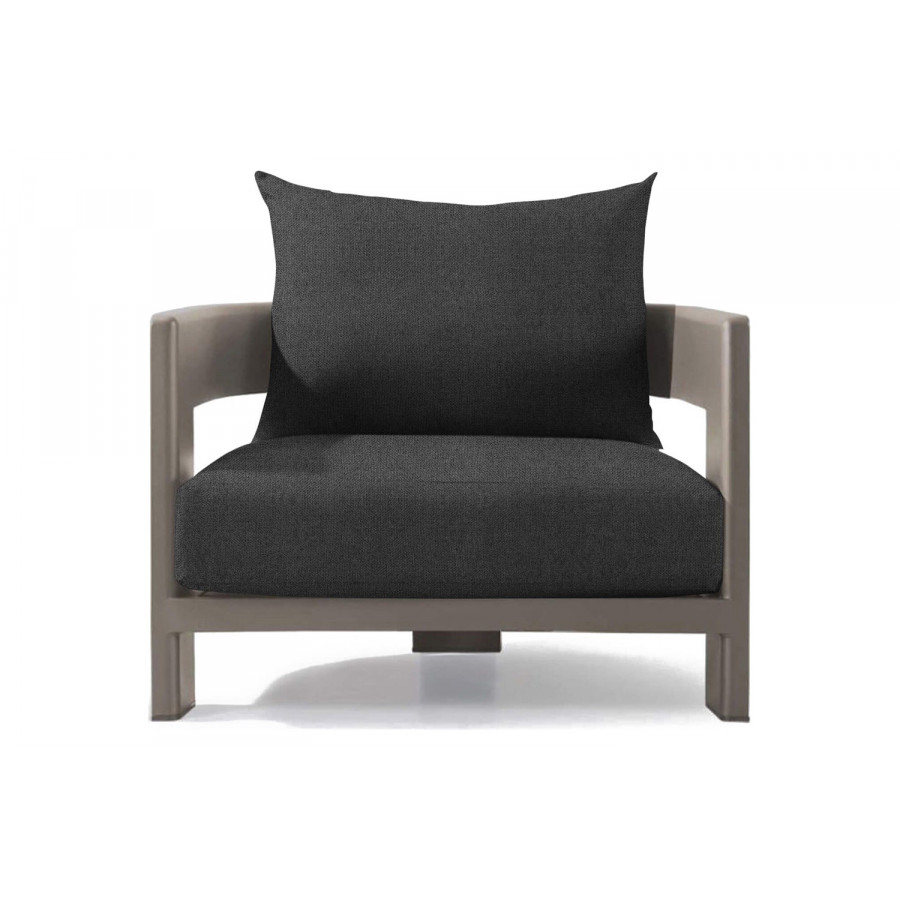 Harbour Victoria Lounge Chair - Aluminum Taupe, Siesta Slate
