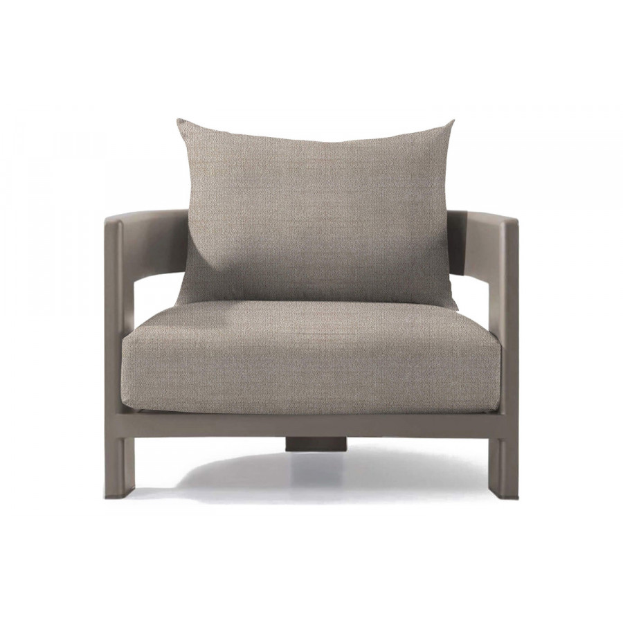 Harbour Victoria Lounge Chair - Aluminum Taupe, Siesta Taupe