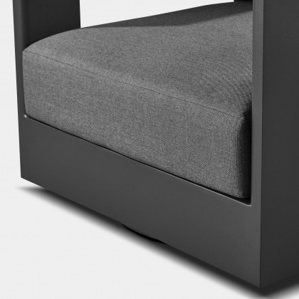 Harbour Victoria Aluminum Swivel Lounge Chair - Aluminum Asteroid / Panama Grafito