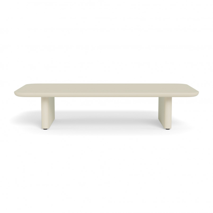 Harbour Victoria Aluminum Slatted Coffee Table - Aluminum Bone