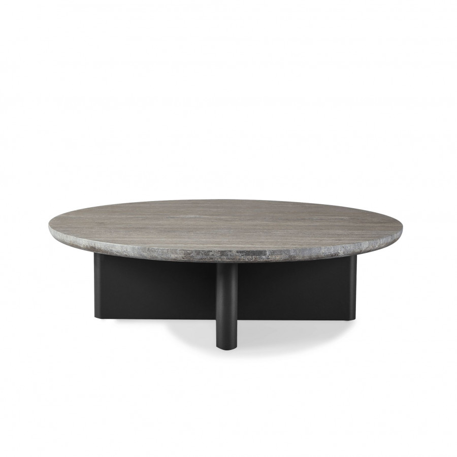 Harbour Victoria Aluminum Round Stone Coffee Table