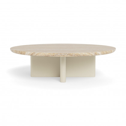 Harbour Victoria Aluminum Round Stone Coffee Table