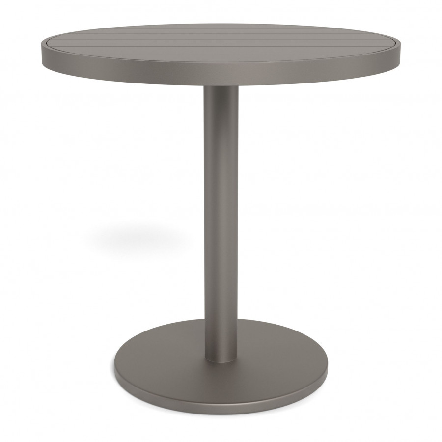 Harbour Vienna 30" Round Bistro Table - Aluminum Taupe / Aluminum Taupe