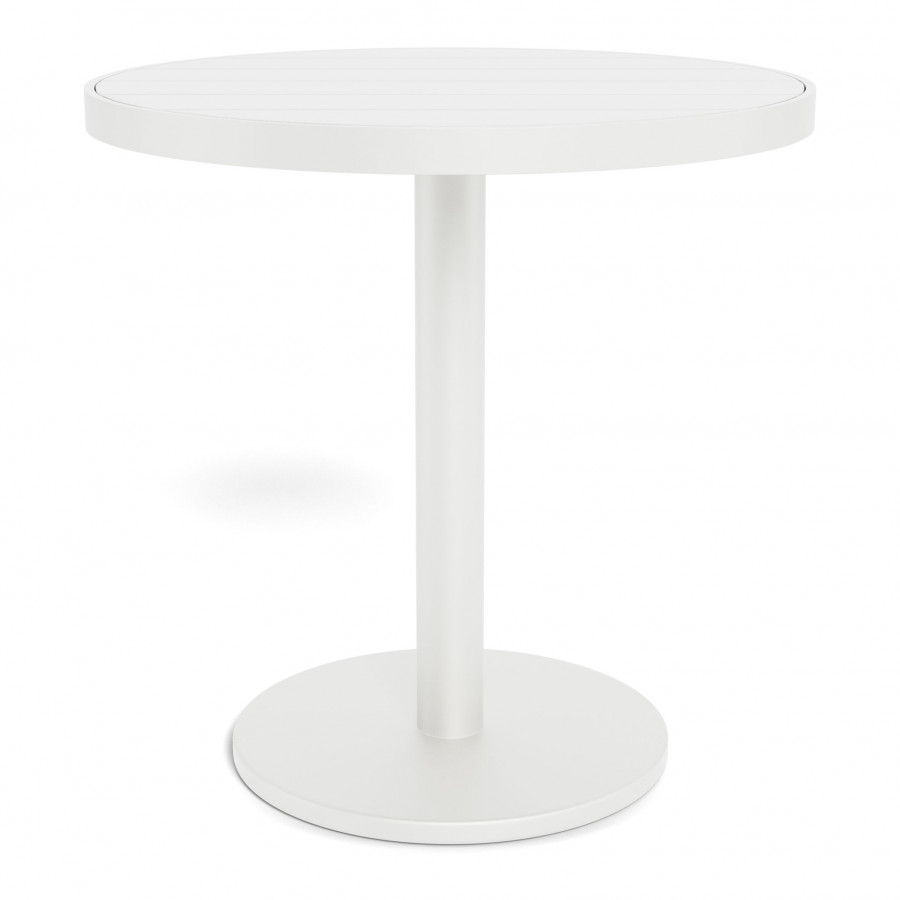 Harbour Vienna 30" Round Bistro Table - Aluminum White / Aluminum White