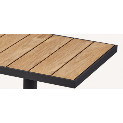 Harbour Vienna 36" Square Bistro Table - Aluminum Asteroid / Aluminum Asteroid