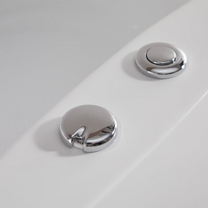 HMR - Acrylic Oval Whirlpool Water Massage in 71"L, White