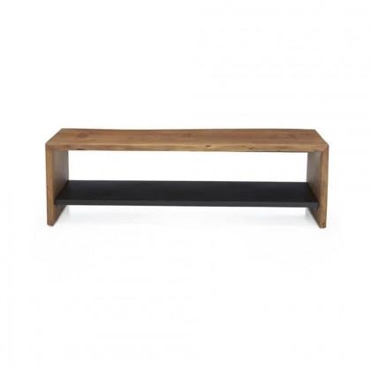 HMR - 39" Rustic Wood Entryway Bench with Shoe Rack