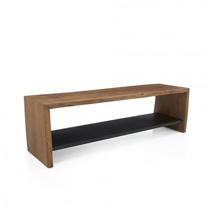 HMR - 39" Rustic Wood Entryway Bench with Shoe Rack