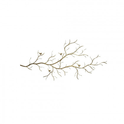 HMR - Luxury Creative Metal Branch & Birds Wall Decor Home Art in Gold in Living Room