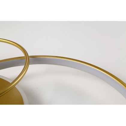 HMR - Gold LED Flush Mount Light Multi-Circle Ceiling Light with Globe