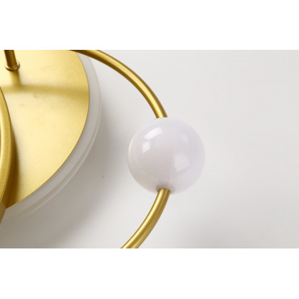 HMR - Gold LED Flush Mount Light Multi-Circle Ceiling Light with Globe
