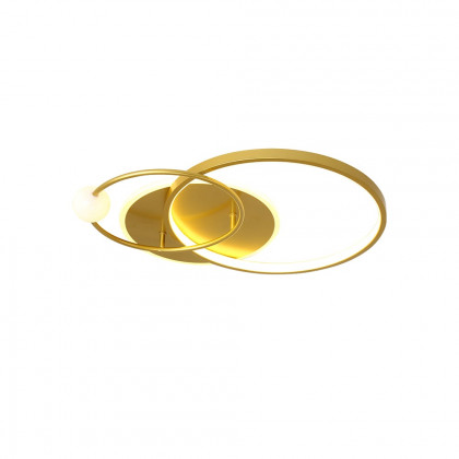 HMR - Gold LED Flush Mount Light Multi-Circle Ceiling Light with Globe