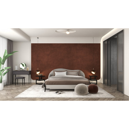 HMR - Queen Size Velvet Upholstered Bed Frame with Low Profile Wingback