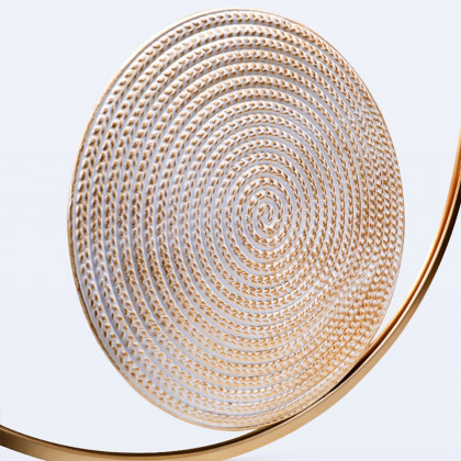 HMR - High-End Modern Vortex Background Metal White & Brown & Gold Wall Decoration Living Room