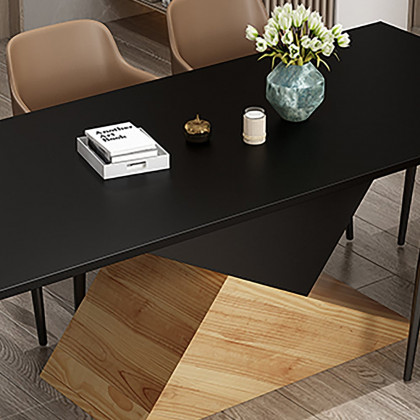 HMR - 78.7" Modern Style Rectangle Wood Dining Table Seats 6-8 People