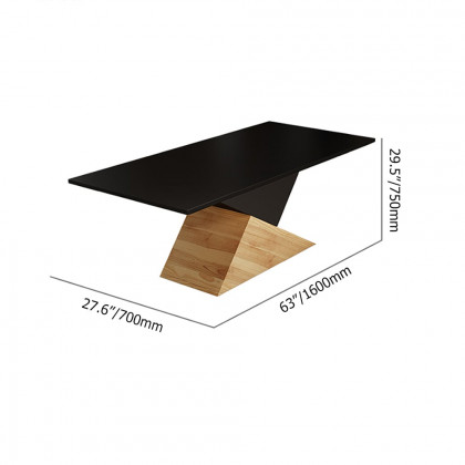 HMR - 78.7" Modern Style Rectangle Wood Dining Table Seats 6-8 People