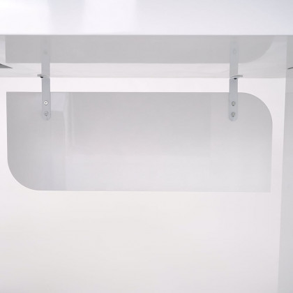 HMR Chicent L-shaped Modern Executive Desk with Ample Storage - White, 55.1"L x 63.0"W x 29.9"H, Left Hand