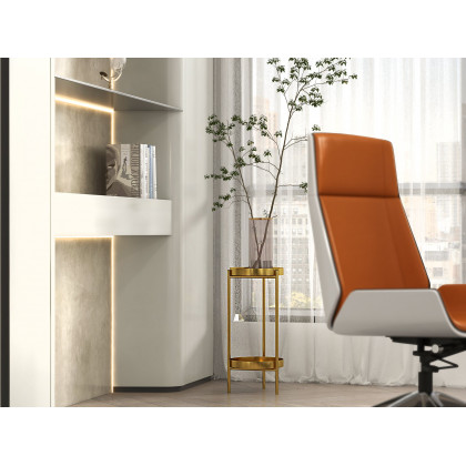HMR Faux Leather Office Chair Desk Chair with Wheels & Adjustable Height - Orange