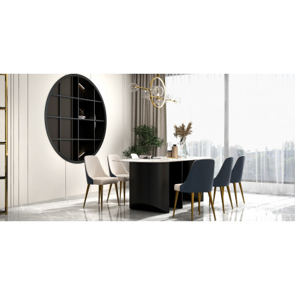 HMR Bubi Modern Linear Kitchen Island Light for Dining Room with Glass Globe Shade - Gold, 10-Light