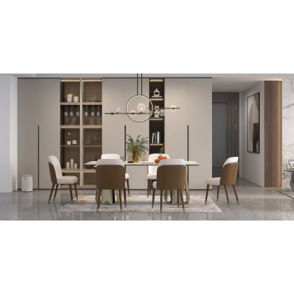 HMR - Bubi Modern Linear Kitchen Island Light for Dining Room with Glass Globe Shade