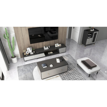 HMR - Fero Extendable TV Stand with 3 Drawers (71"-120")