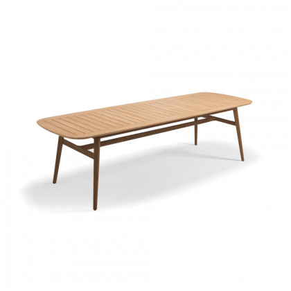 HMR - 7-Pieces Modern Outdoor Dining Set with Wood Table and Chair in Natural
