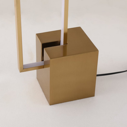 HMR - Modern Geometric Table lamp Gold Desk lamp with Square Base
