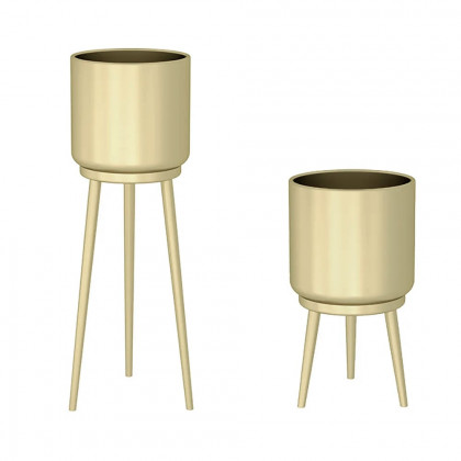 HMR - Nordic Tripod Removable Planter Pot (Set of 2) in Metal