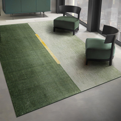 HMR - 6' x 9' Rectangle Living Room Geomatric Contemporary Multipurpose Green Area Rug