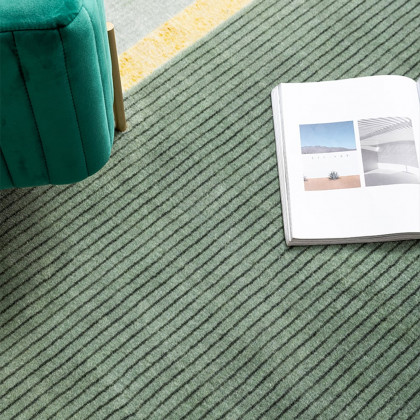 HMR - 6' x 9' Rectangle Living Room Geomatric Contemporary Multipurpose Green Area Rug