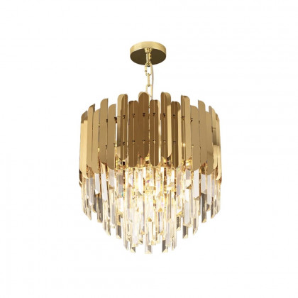 HMR Kitoney Modern Tiered Crystal Chandelier with Adjustable Chain - 3-Light