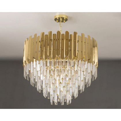 HMR - Kitoney Modern Tiered Crystal Chandelier with Adjustable Chain