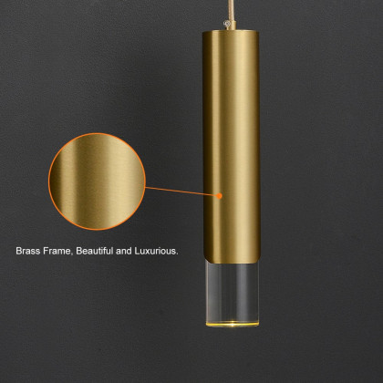 HMR - Modern Armed Wall Sconce 1-Light Brass Wall Light Indoor Wall Lighting