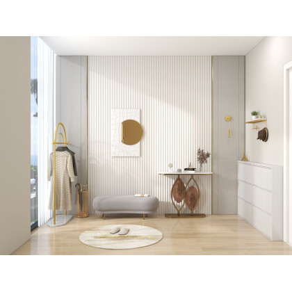 HMR - Modern Armed Wall Sconce 1-Light Brass Wall Light Indoor Wall Lighting
