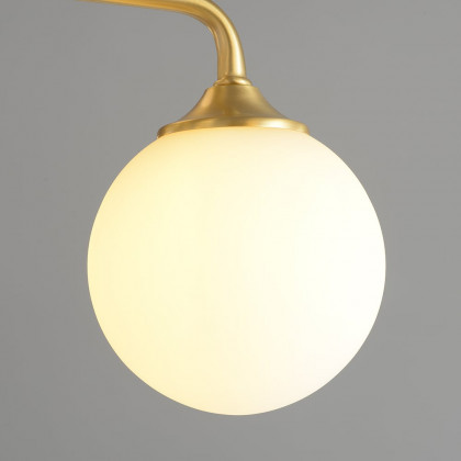 HMR - Modern Brass Sputnik Chandelier 9-Light with Glass Shade for Living Room
