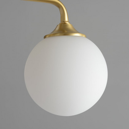 HMR - Modern Brass Sputnik Chandelier 9-Light with Glass Shade for Living Room