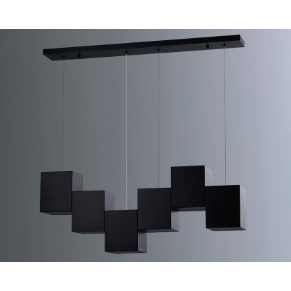 HMR - Modern Linear Kitchen Island Light 6-Light Square Pendant Light