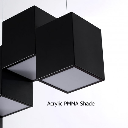 HMR - Modern Linear Kitchen Island Light 6-Light Square Pendant Light