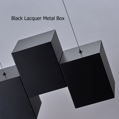 HMR - Modern Linear Kitchen Island Light 6-Light Square Pendant Light