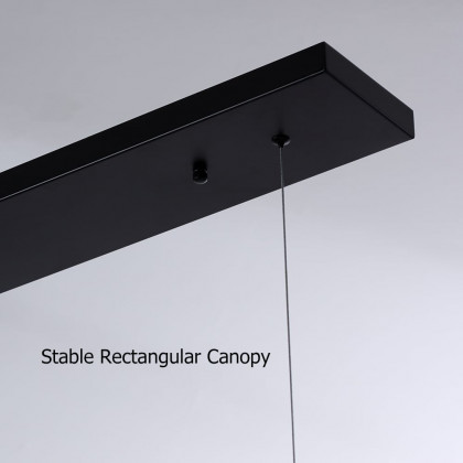 HMR - Modern Linear Kitchen Island Light 6-Light Square Pendant Light