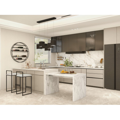 HMR - Modern Linear Kitchen Island Light 6-Light Square Pendant Light
