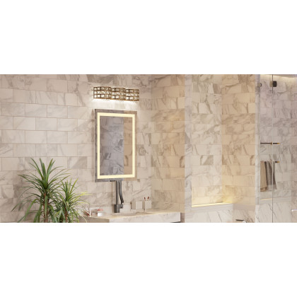 HMR - Modern 24" x 30" Frameless LED Bathroom Vanity Mirror Rectangle Anti-Fog Wall Mirror
